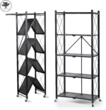 ⁦ستاند معدني قابل للطي بعجل⁩ - الصورة ⁦6⁩