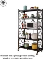 ⁦ستاند معدني قابل للطي بعجل⁩ - الصورة ⁦7⁩